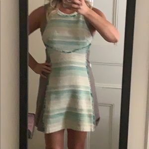 Rachel Roy sleeveless Mini Dress Green Gray